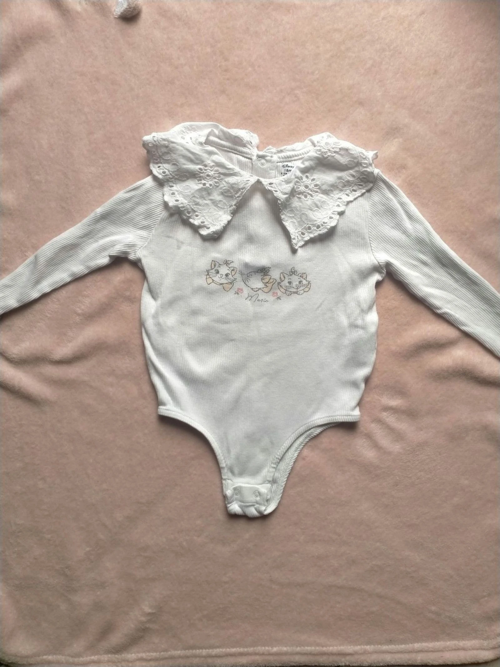 Body bébé Disney Marie blanc à col brodé 18 mois
